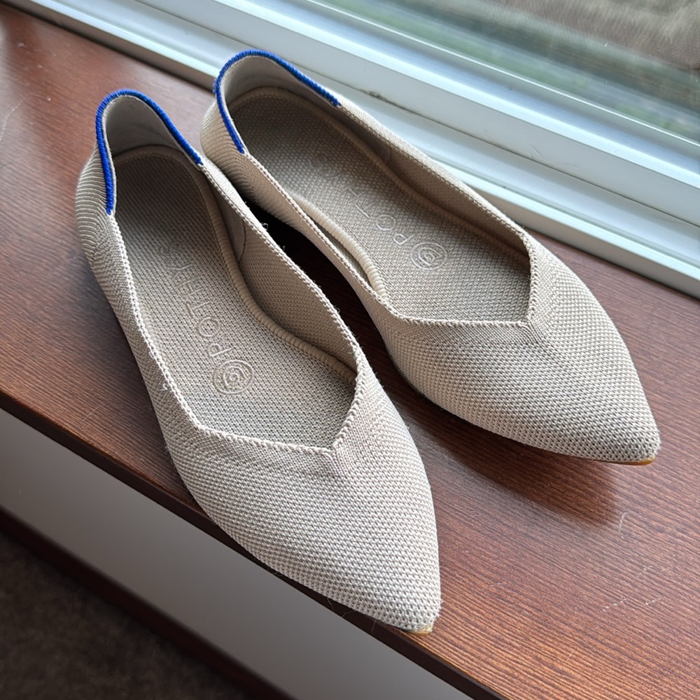 Rothy’s The Point - Ecru - Size 6 - image 1